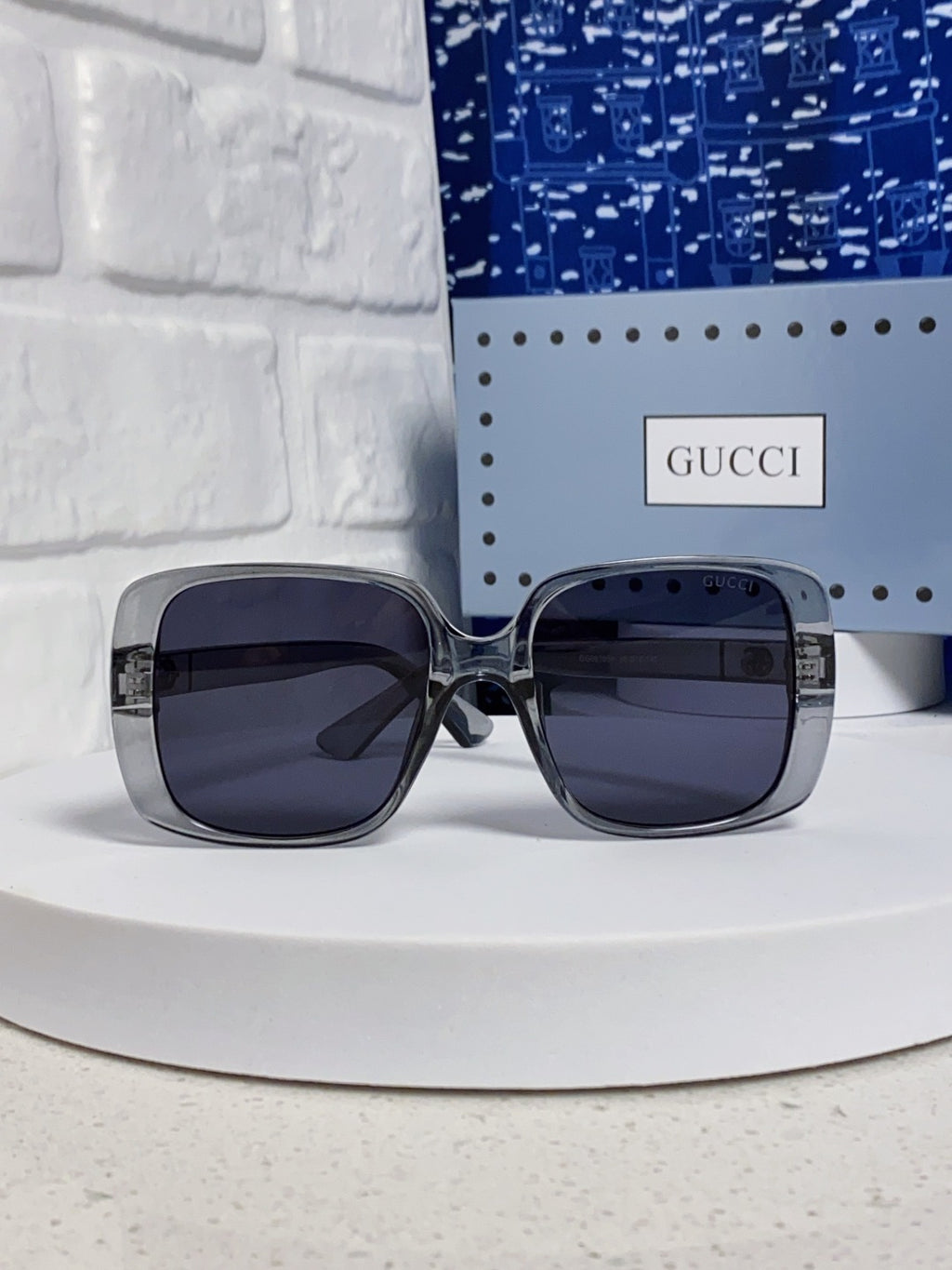 Gucci Square Blue Lens Sunglasses for Men & Women - 357768