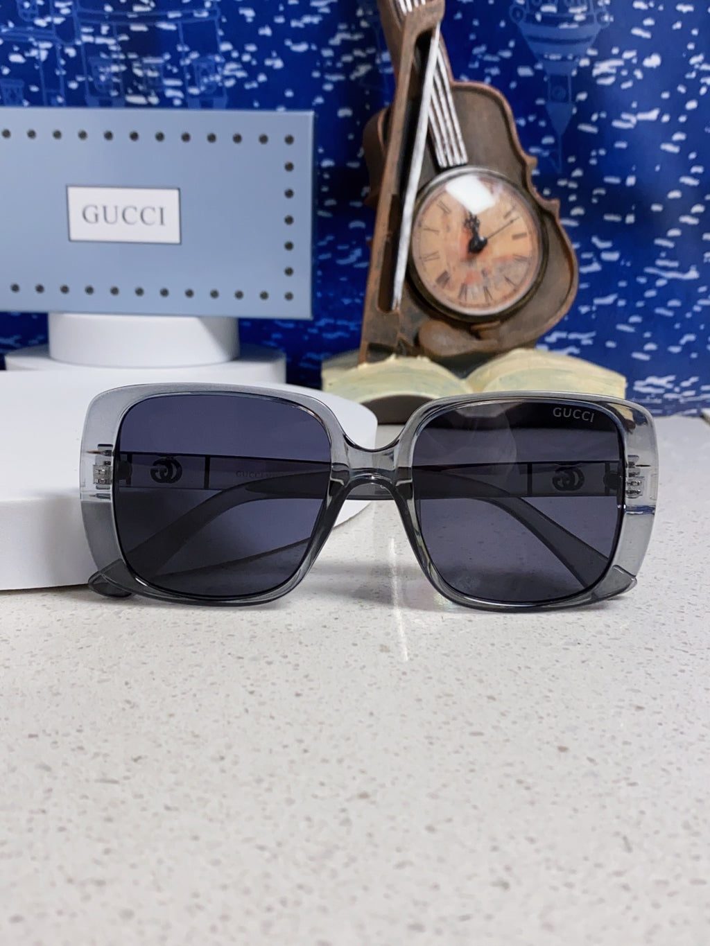 Gucci Square Blue Lens Sunglasses for Men & Women - 357768 - detail image 8