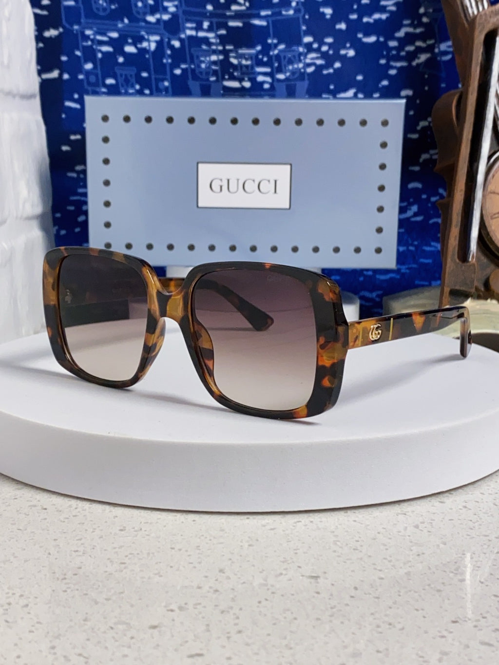 Gucci Square Silver Lens Sunglasses for Men & Women - 357769