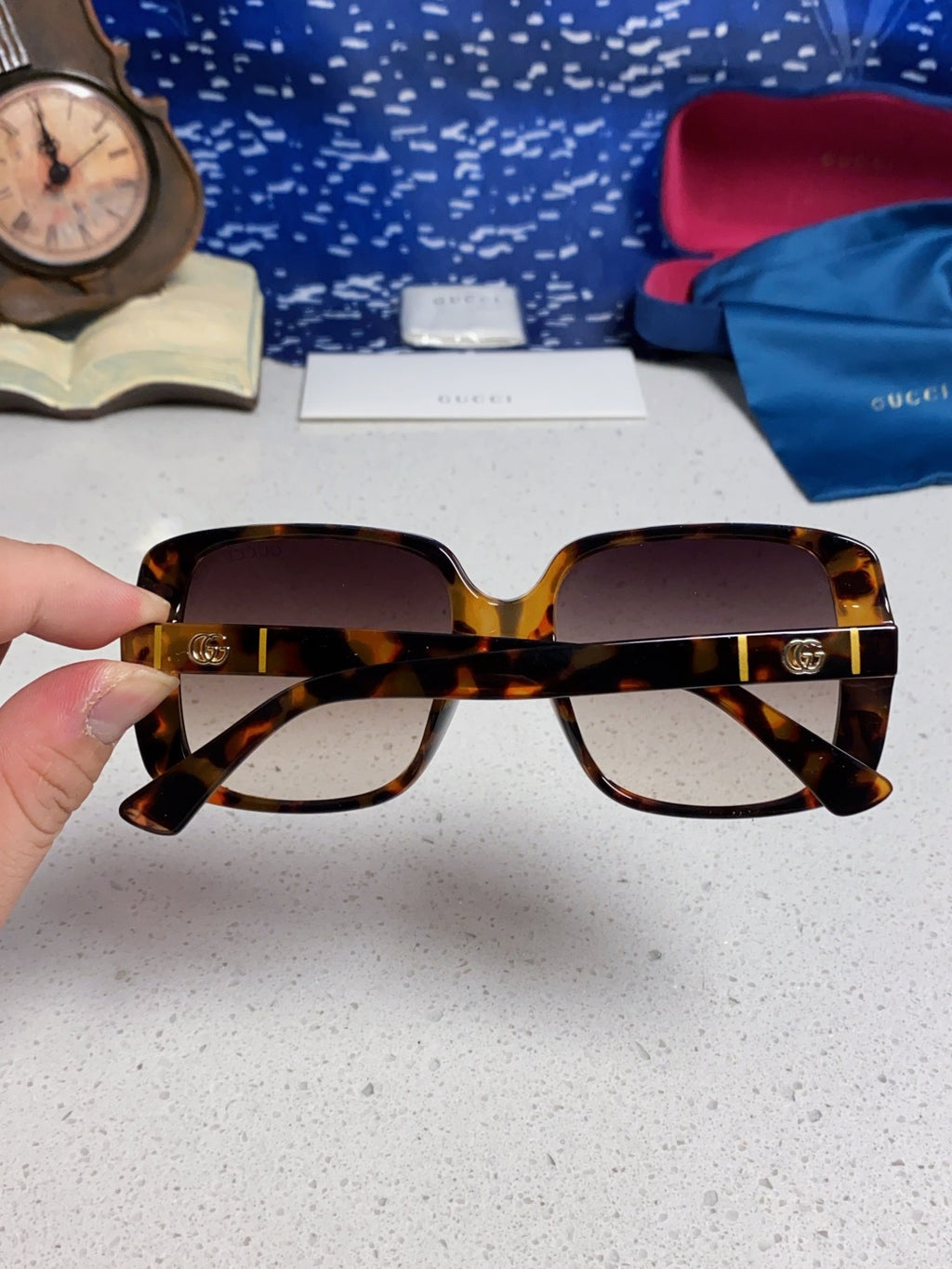 Gucci Square Silver Lens Sunglasses for Men & Women - 357769 - detail image 5
