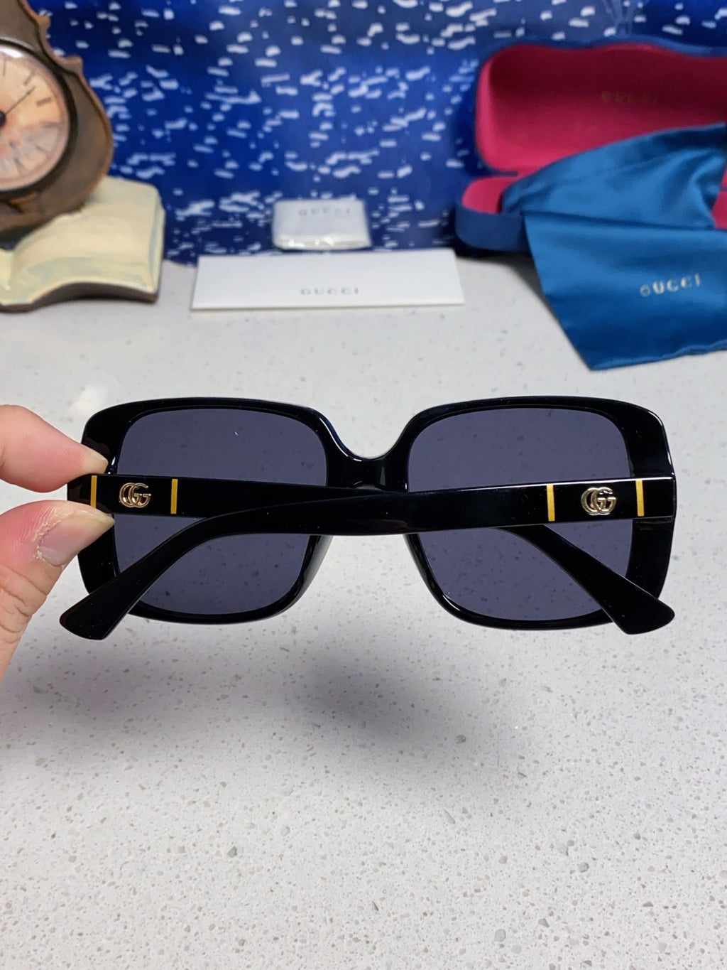 Gucci Square Black Lens Sunglasses for Men & Women - 357770 - detail image 5