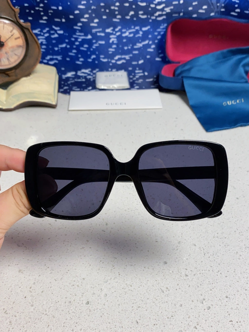 Gucci Square Black Lens Sunglasses for Men & Women - 357770 - detail image 4