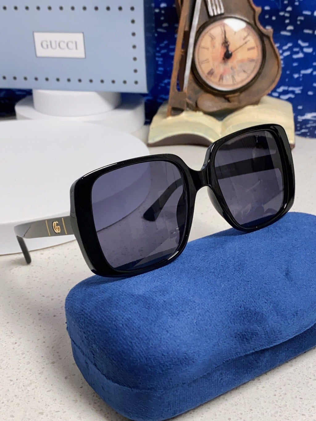 Gucci Square Black Lens Sunglasses for Men & Women - 357770 - detail image 10
