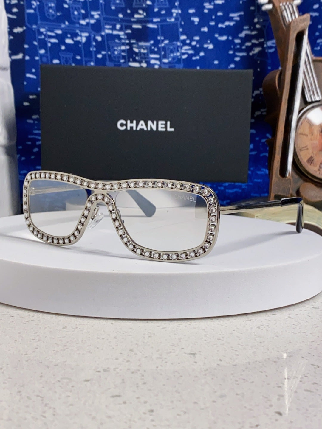 Chanel Metal Fashion Gold Lens Sunglasses for Men & Women