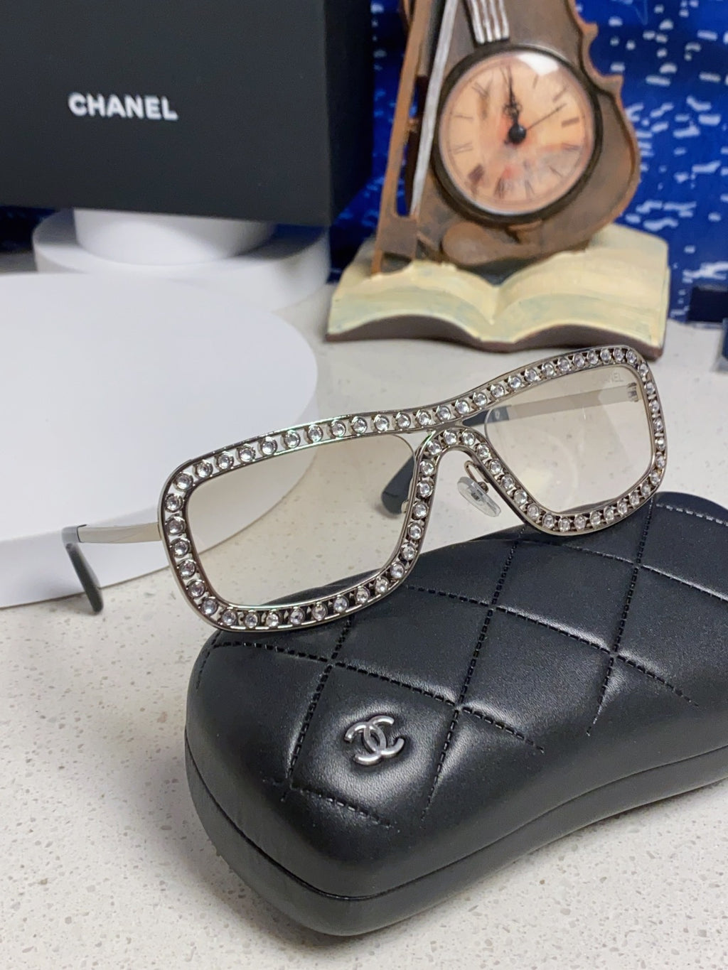 Chanel Metal Fashion Gold Lens Sunglasses for Men & Women - detail image 10