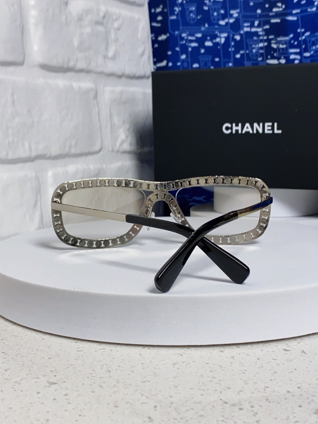 Chanel Metal Fashion Gold Lens Sunglasses for Men & Women - detail image 3