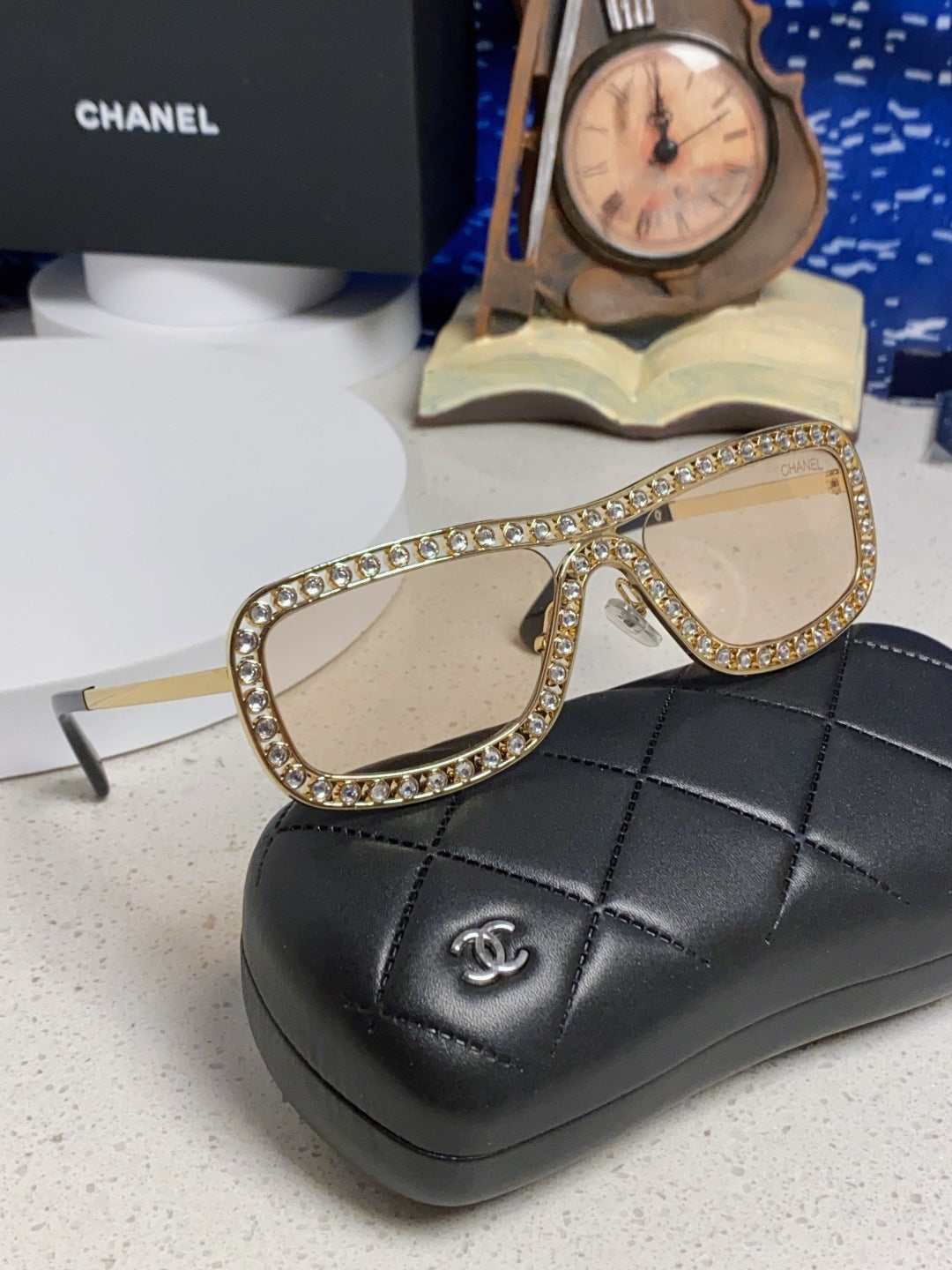 Chanel Metal Fashion Silver Lens Sunglasses for Men & Women - 358001 - detail image 9