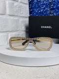 Chanel Metal Fashion Silver Lens Sunglasses for Men & Women - 358001