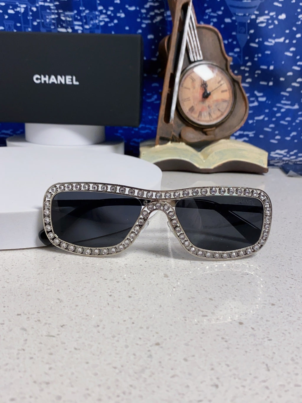 Chanel Metal Fashion Silver Lens Sunglasses for Men & Women - 358003 - detail image 8