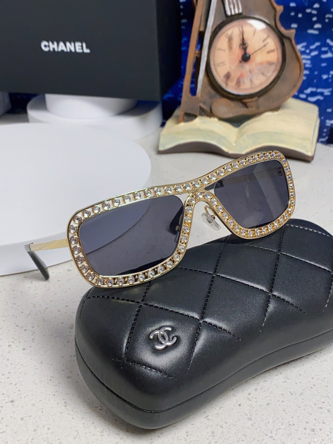 Chanel Metal Fashion Silver Lens Sunglasses for Men & Women - 358004 - detail image 10
