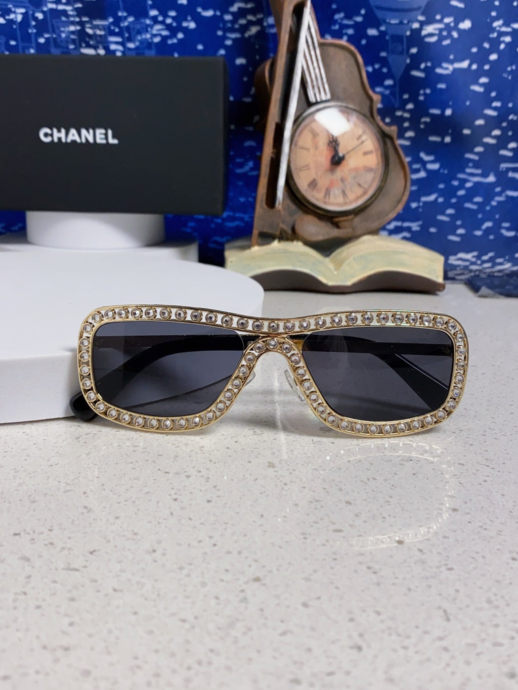 Chanel Metal Fashion Silver Lens Sunglasses for Men & Women - 358004 - detail image 9
