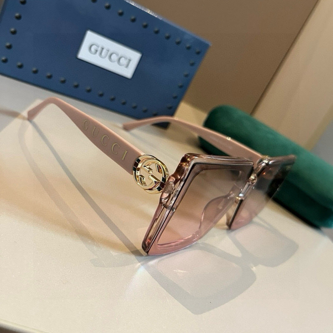Gucci Oversized Gold Lens Sunglasses for Women - 381959