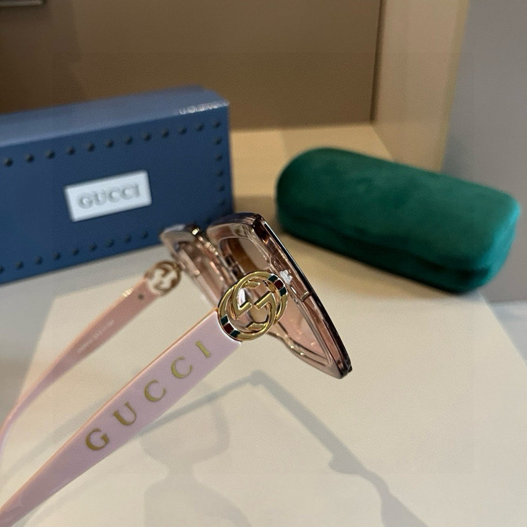 Gucci Oversized Gold Lens Sunglasses for Women - 381959 - detail image 2
