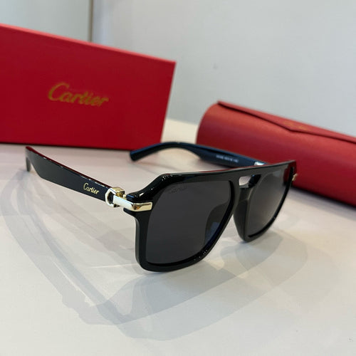 Cartier Aviator Black Lens Sunglasses for Men - 372244