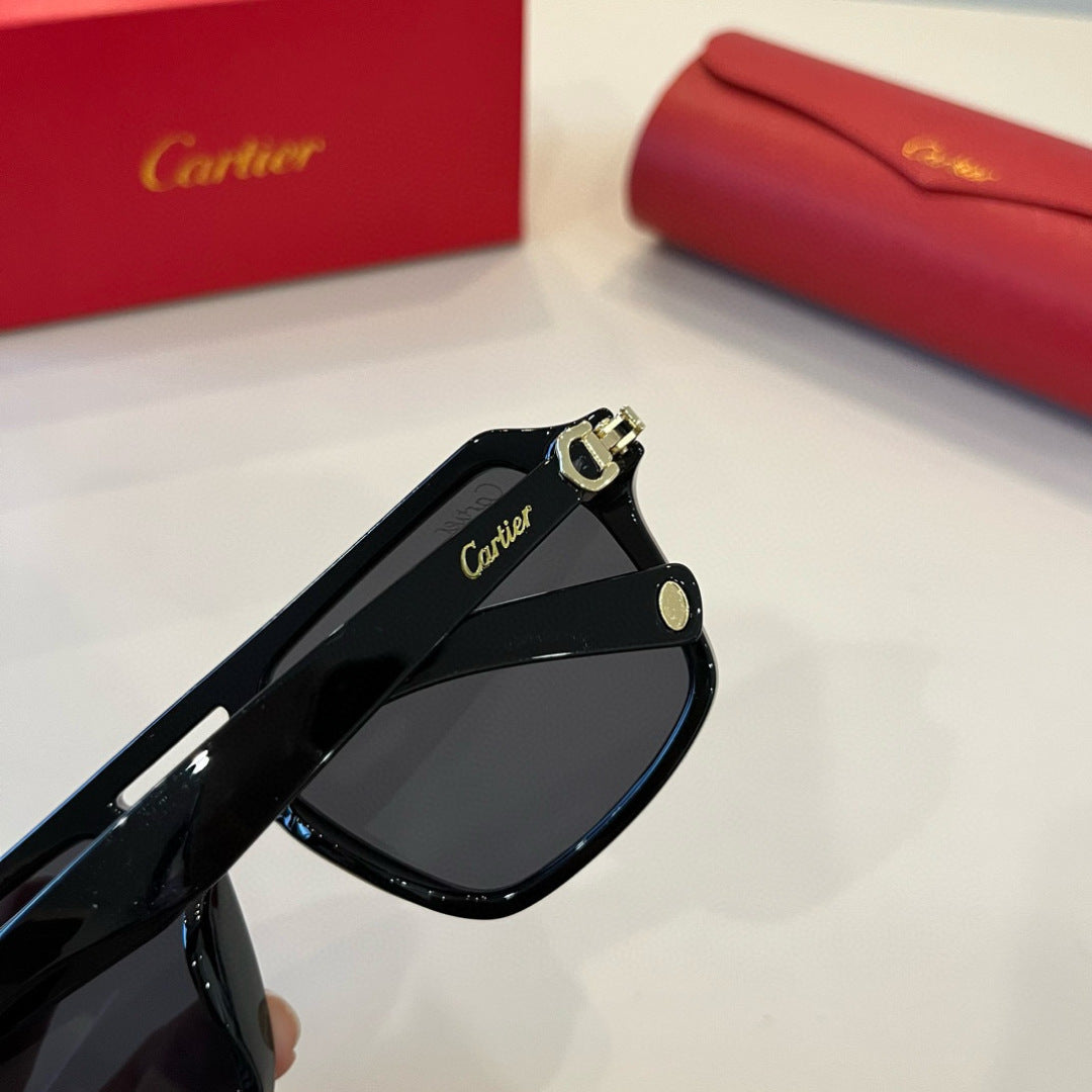 Cartier Aviator Black Lens Sunglasses for Men - 372244 - detail image 7