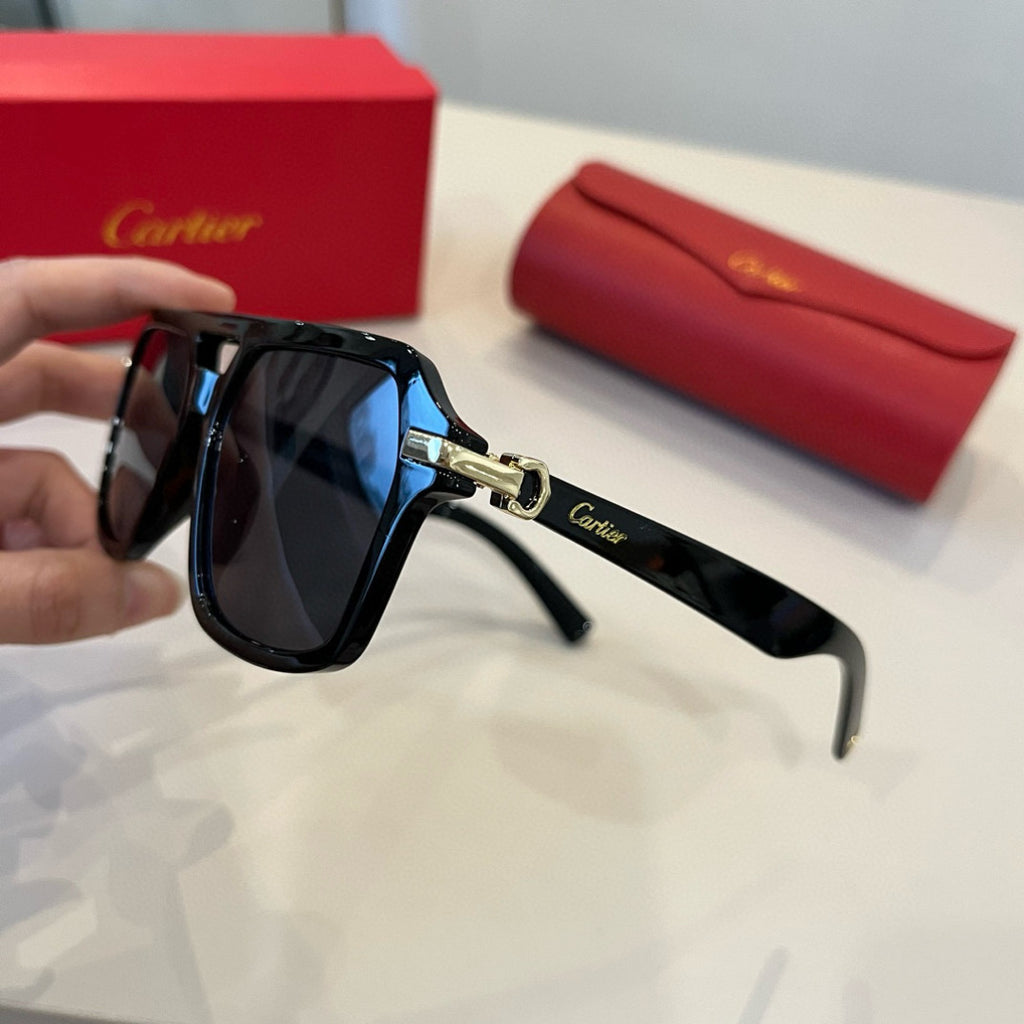Cartier Aviator Black Lens Sunglasses for Men - 935077 - detail image 8