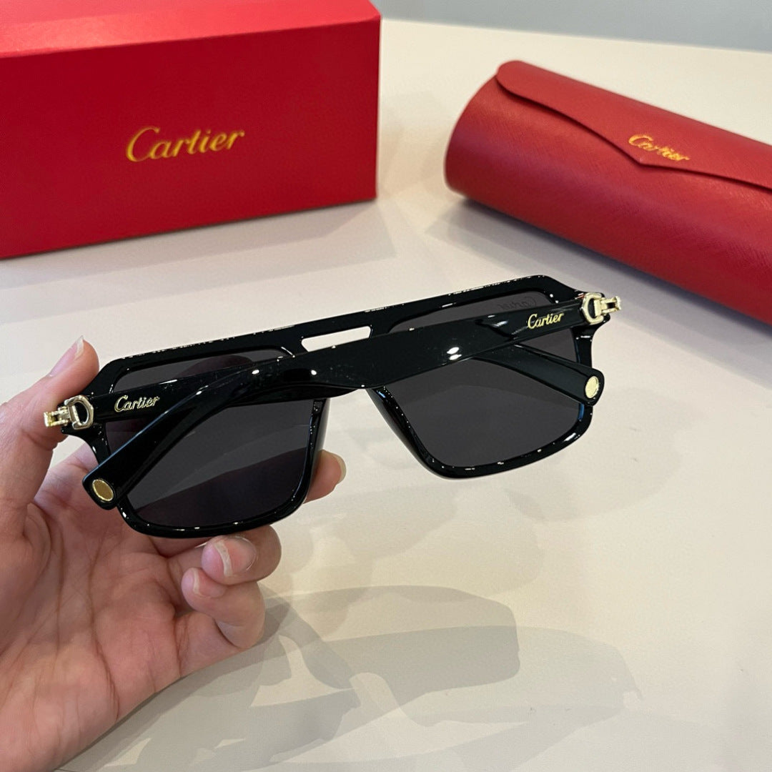 Cartier Aviator Black Lens Sunglasses for Men - 372244 - detail image 6