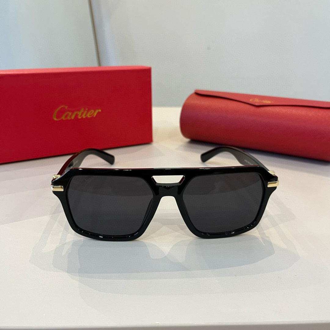 Cartier Aviator Black Lens Sunglasses for Men - 449462 - detail image 2