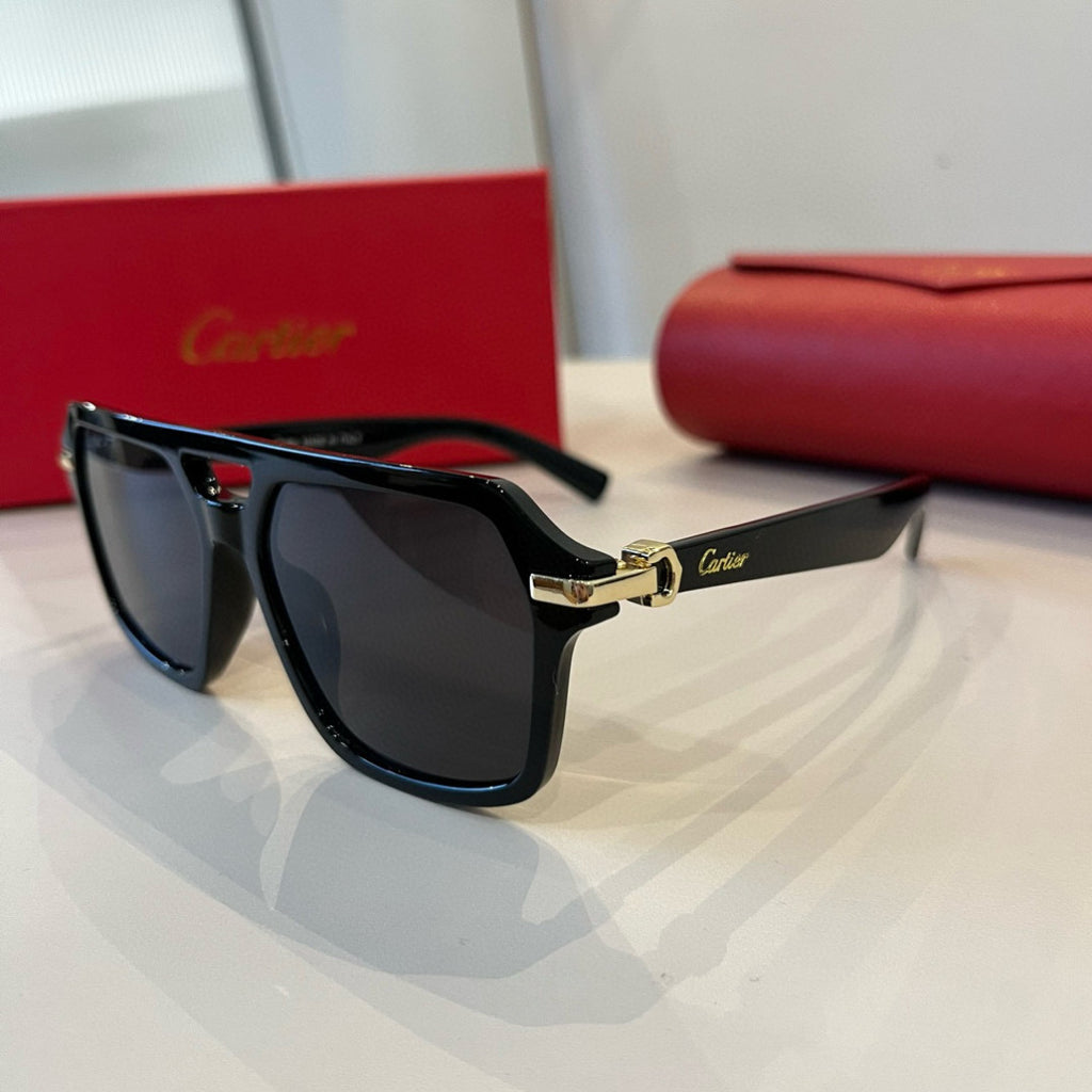 Cartier Aviator Black Lens Sunglasses for Men - 935077 - detail image 3