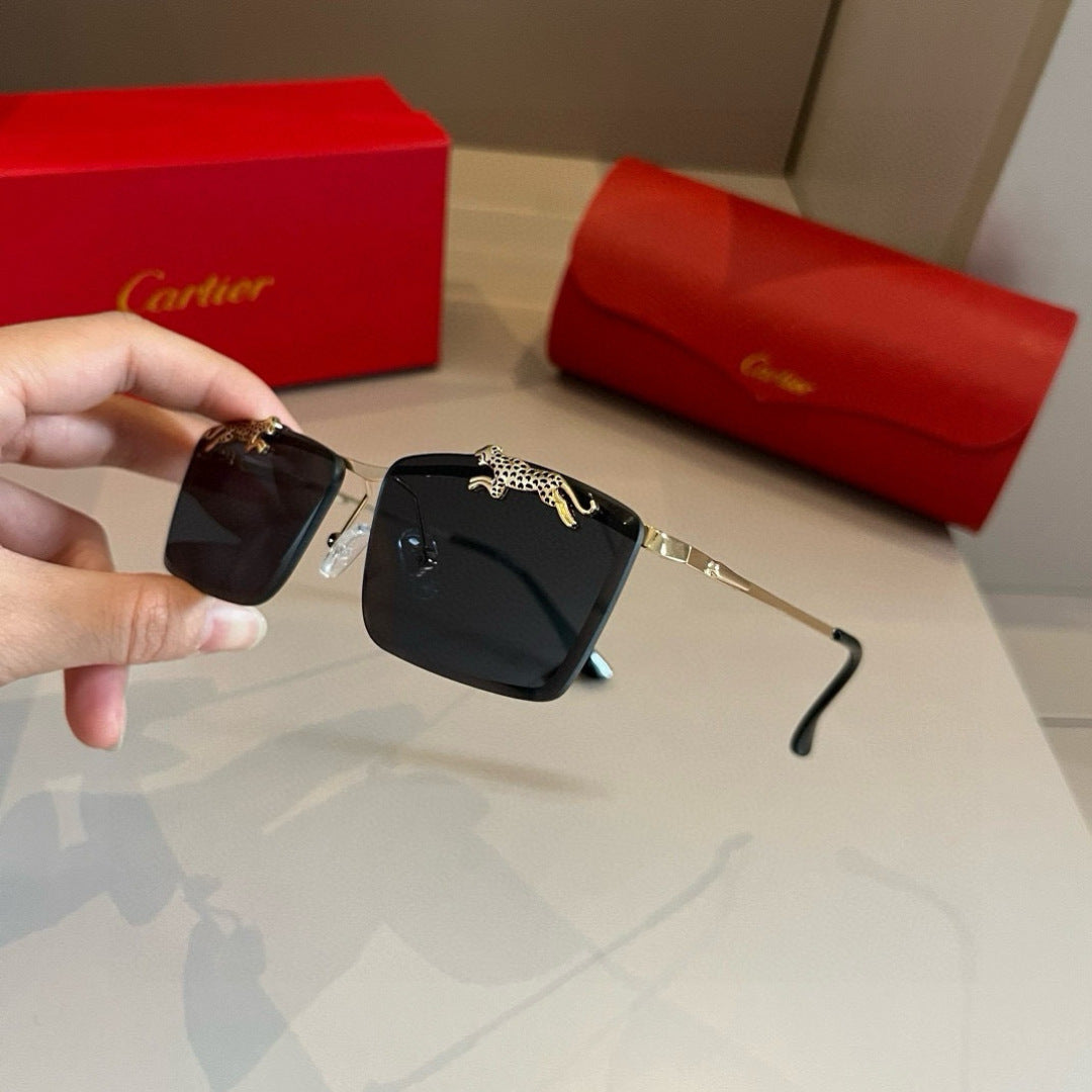 Cartier Lightweight Metal Rimless Gold Lens Sunglasses for Men & Wome - 449546 - detail image 3