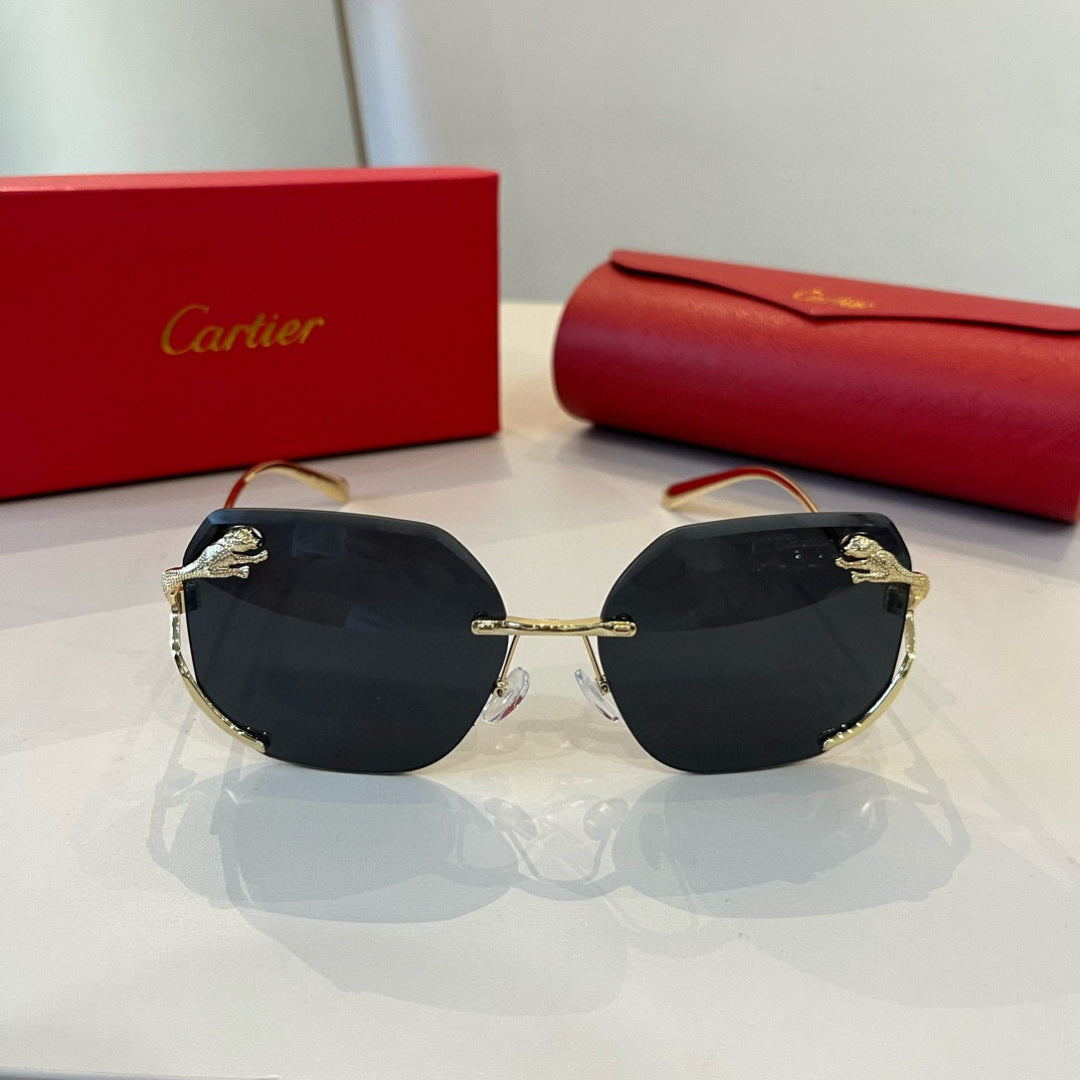 Cartier Lightweight Metal Rimless Silver Lens Sunglasses for Men & Wo - 935095 - detail image 2