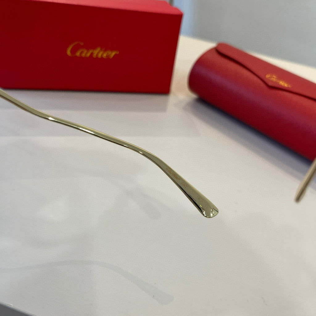Cartier Lightweight Metal Rimless Silver Lens Sunglasses for Men & Wo - 935095 - detail image 7