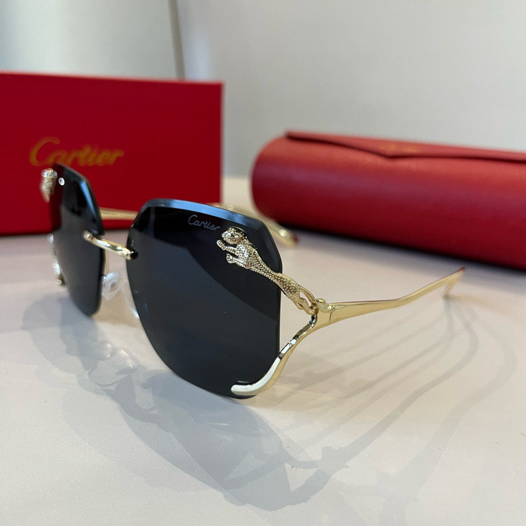 Cartier Lightweight Metal Rimless Silver Lens Sunglasses for Men & Wo - 935095 - detail image 3