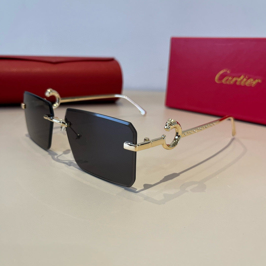 Cartier Lightweight Metal Rimless Silver Lens Sunglasses for Men & Wo - 935096 - detail image 3