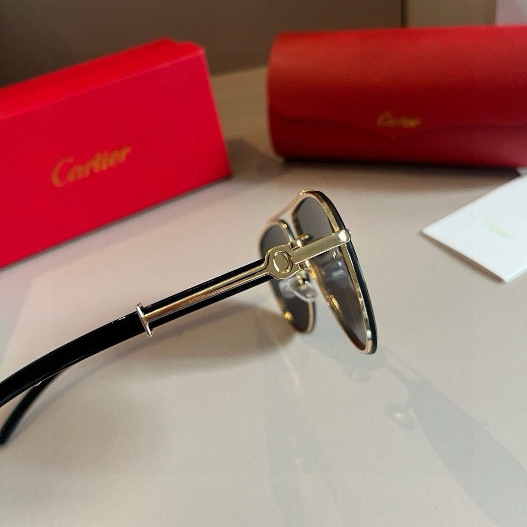 Cartier Aviator Gold Lens Sunglasses for Men - detail image 2