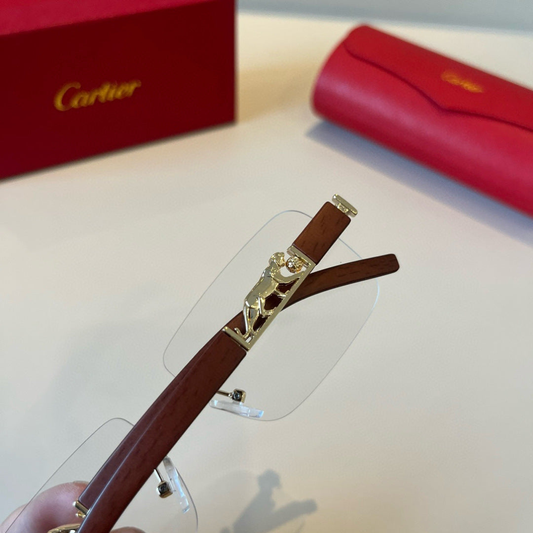 Cartier Lightweight Metal Rimless Silver Lens Sunglasses for Men & Wo - 935098 - detail image 8