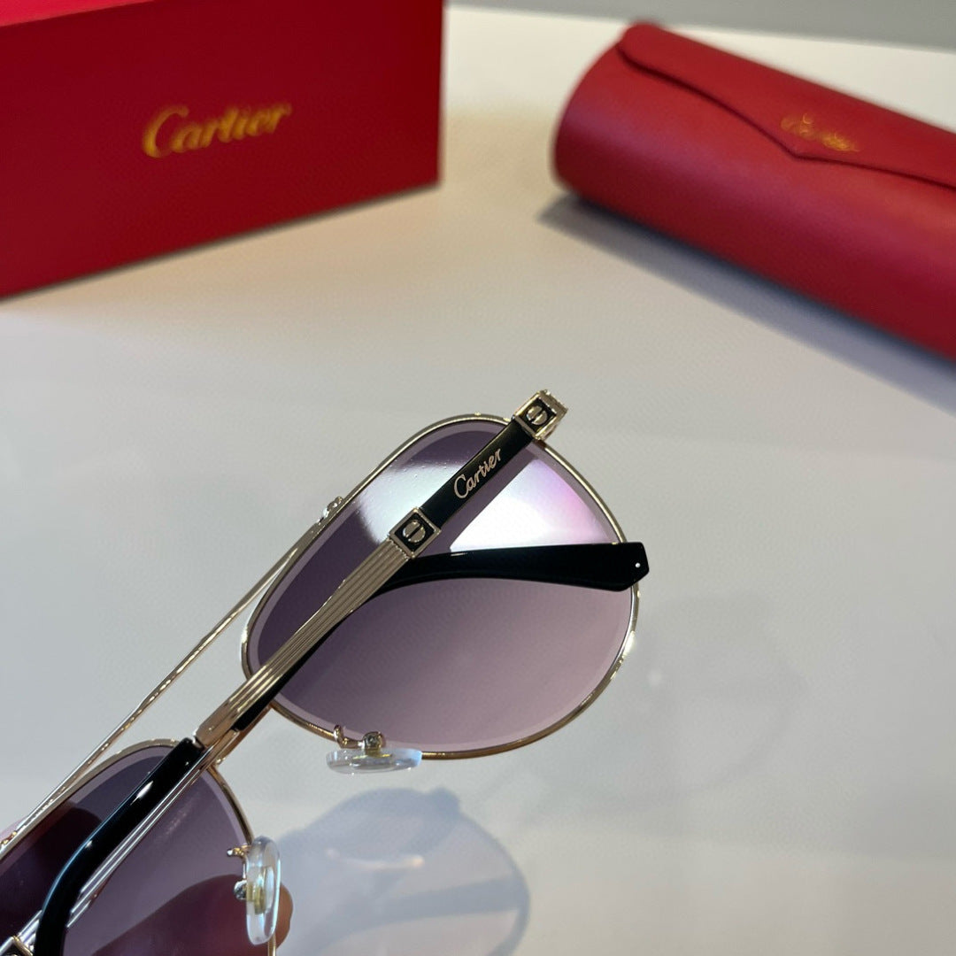 Cartier Lightweight Metal Rimless Silver Lens Sunglasses for Men & Wo - 487378 - detail image 6
