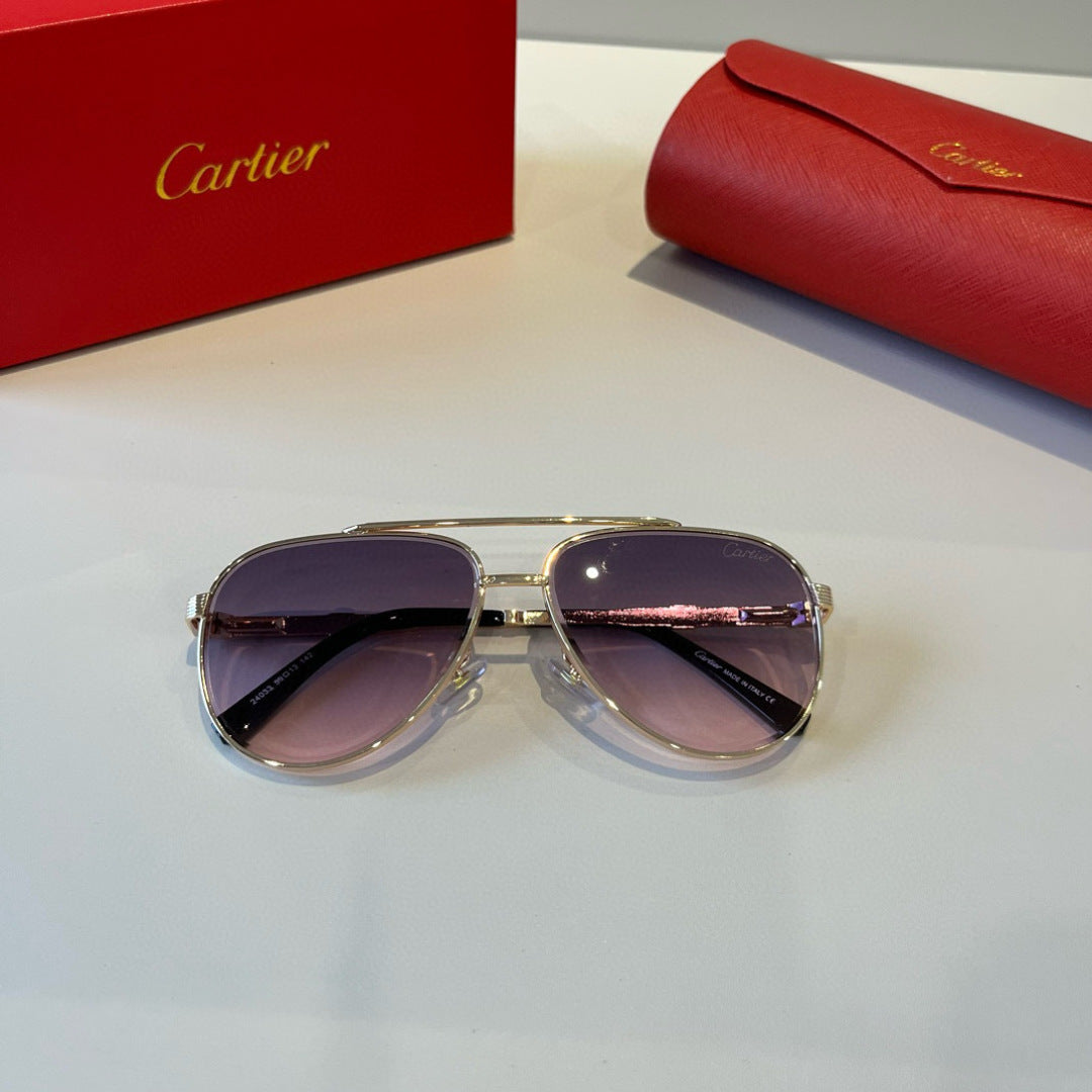 Cartier Lightweight Metal Rimless Silver Lens Sunglasses for Men & Wo - 449550 - detail image 4