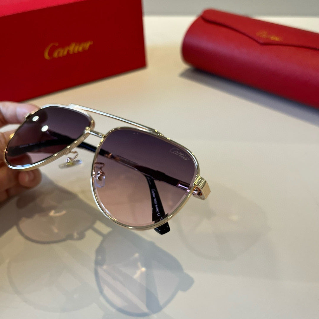 Cartier Lightweight Metal Rimless Silver Lens Sunglasses for Men & Wo - 449550 - detail image 5