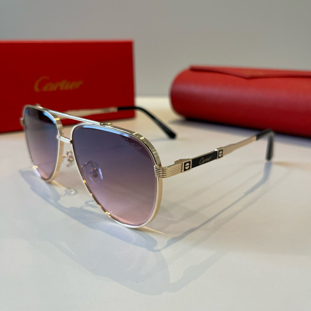 Cartier Lightweight Metal Rimless Silver Lens Sunglasses for Men & Wo - 487378 - detail image 3