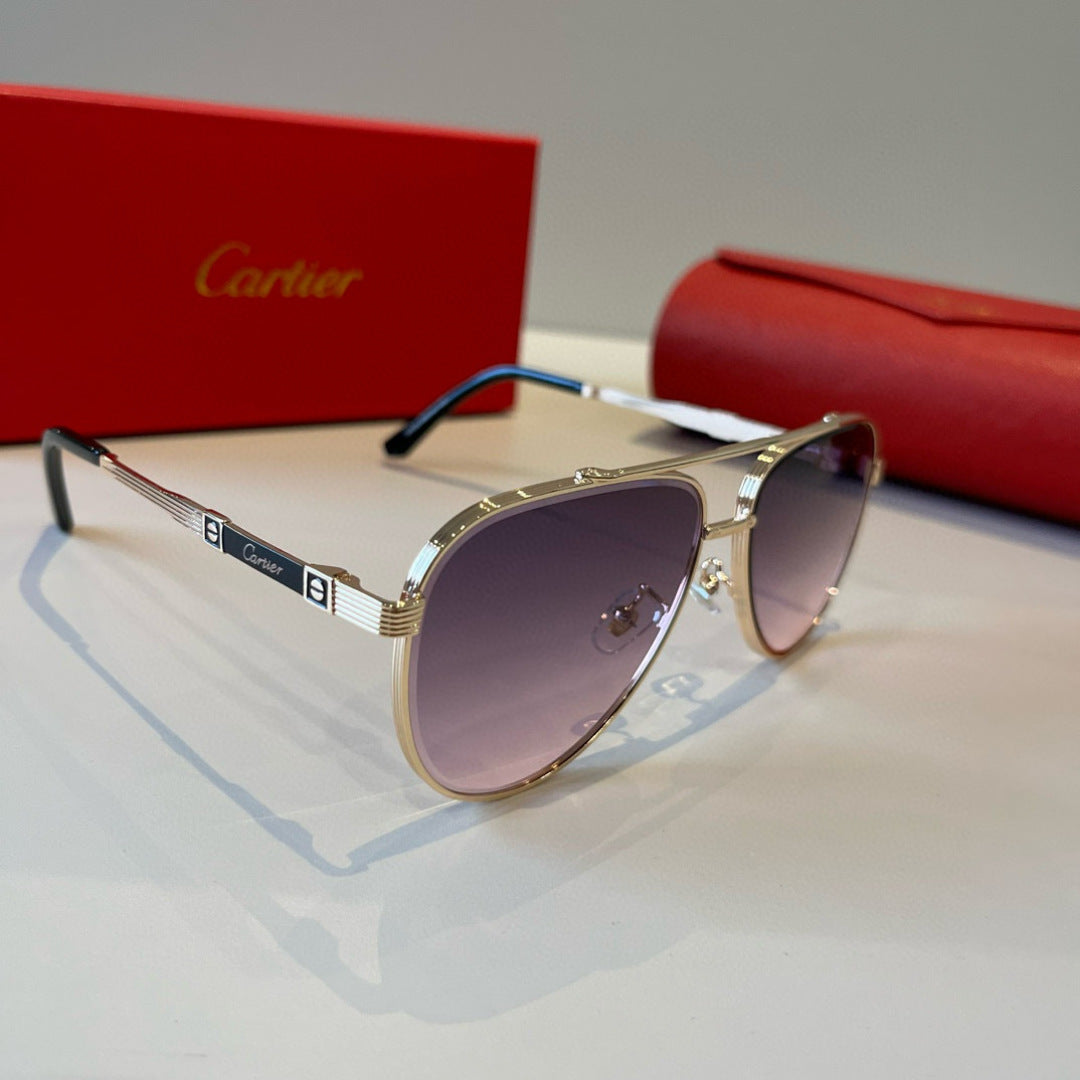 Cartier Lightweight Metal Rimless Silver Lens Sunglasses for Men & Wo - 449550