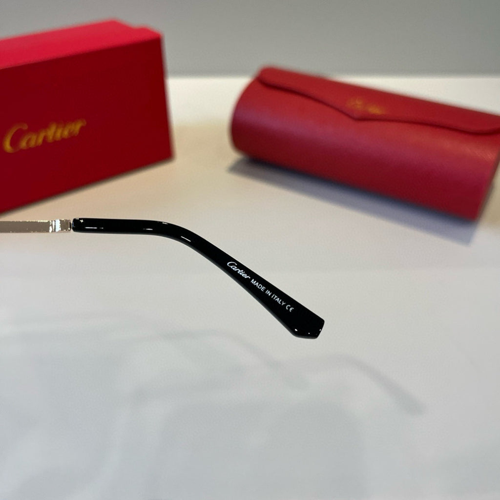 Cartier Lightweight Metal Rimless Silver Lens Sunglasses for Men & Wo - 487378 - detail image 9