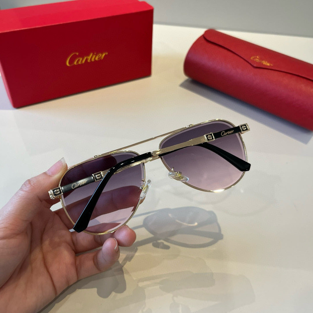 Cartier Lightweight Metal Rimless Silver Lens Sunglasses for Men & Wo - 449550 - detail image 7