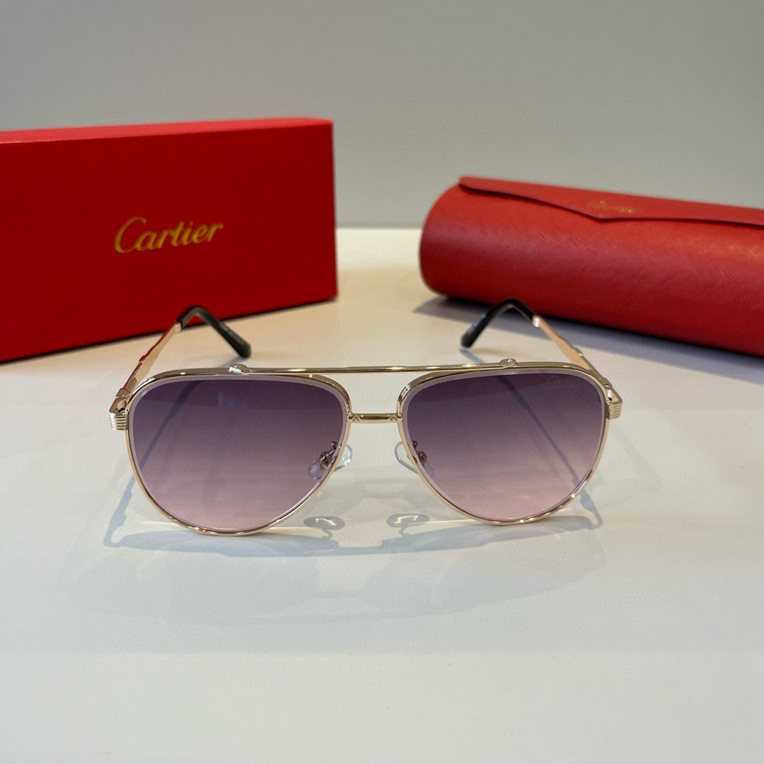 Cartier Lightweight Metal Rimless Silver Lens Sunglasses for Men & Wo - 449550 - detail image 2
