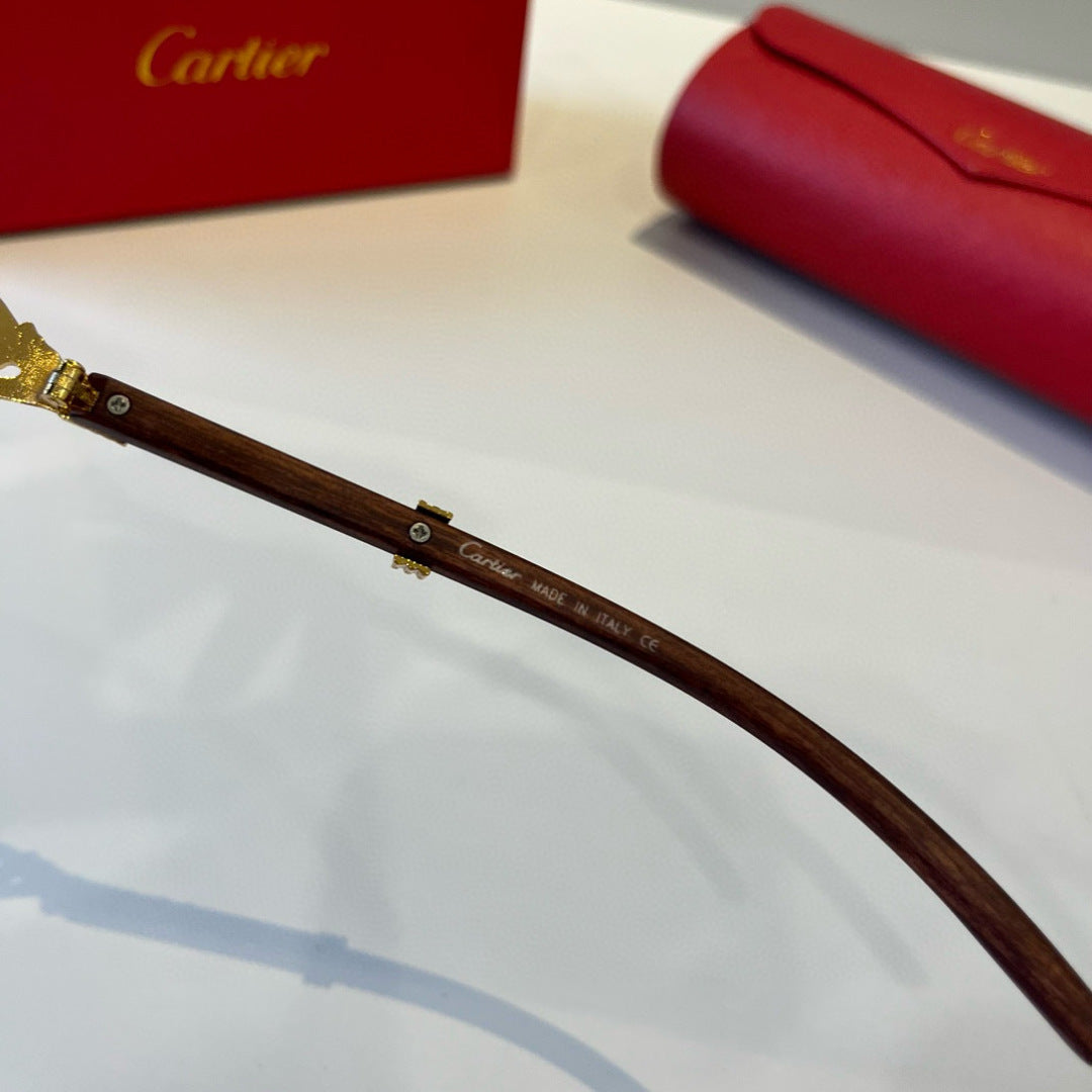 Cartier Lightweight Metal Rimless Silver Lens Sunglasses for Men & Wo - 935101 - detail image 9