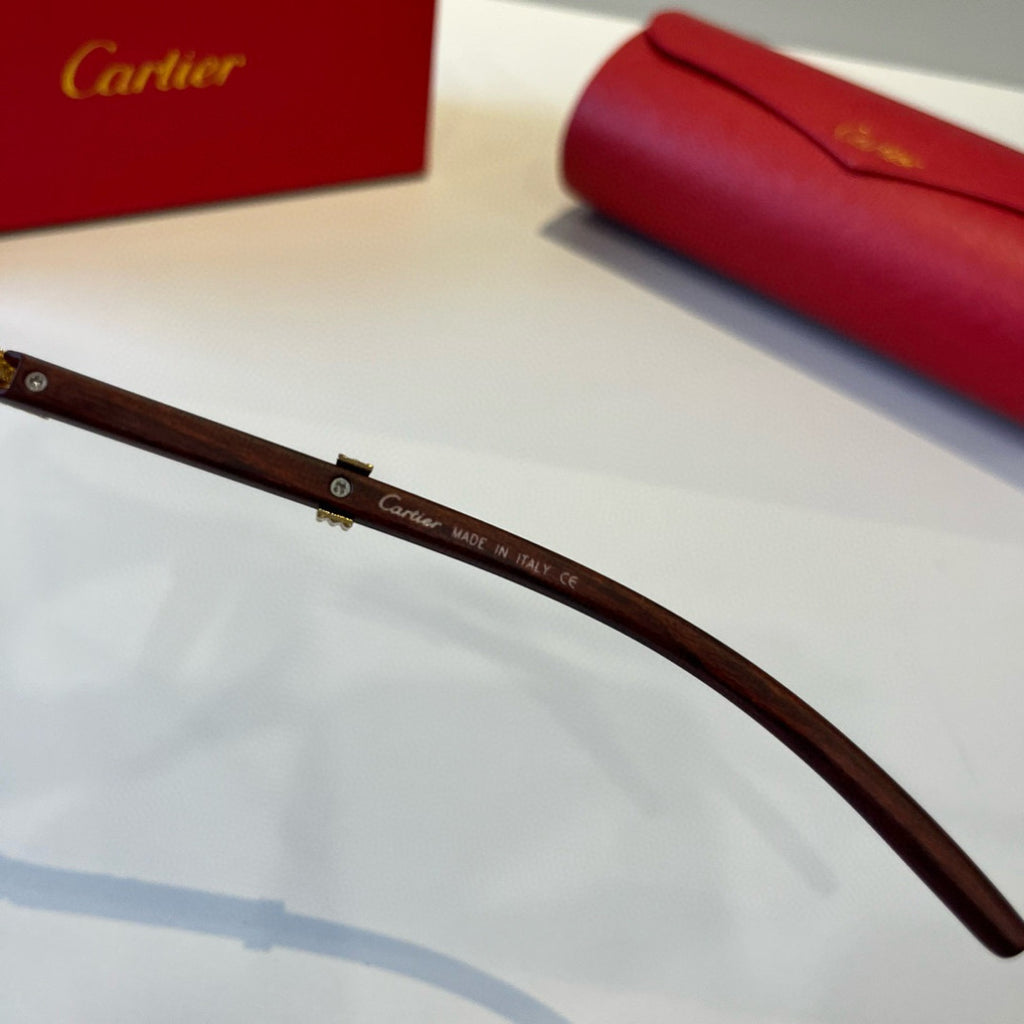 Cartier Lightweight Metal Rimless Silver Lens Sunglasses for Men & Wo - 935102 - detail image 8
