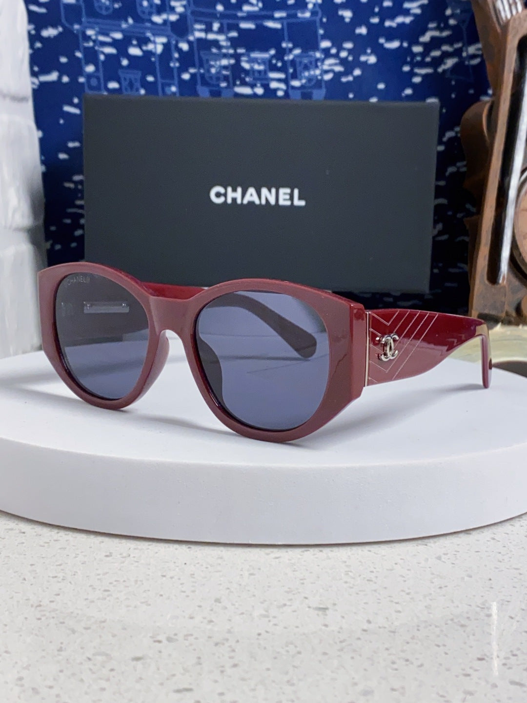 Chanel Polarized Cat-Eye Blue Lens Sunglasses for Women - 158323