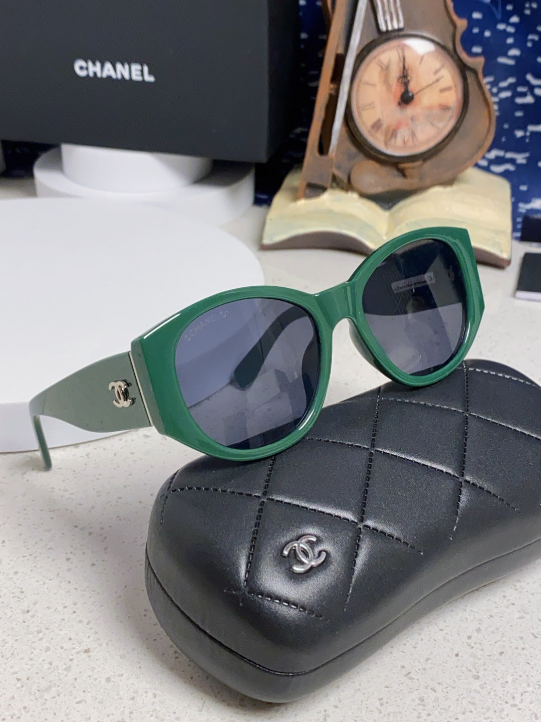 Chanel Polarized Cat-Eye Blue Lens Sunglasses for Women - 158324 - detail image 10