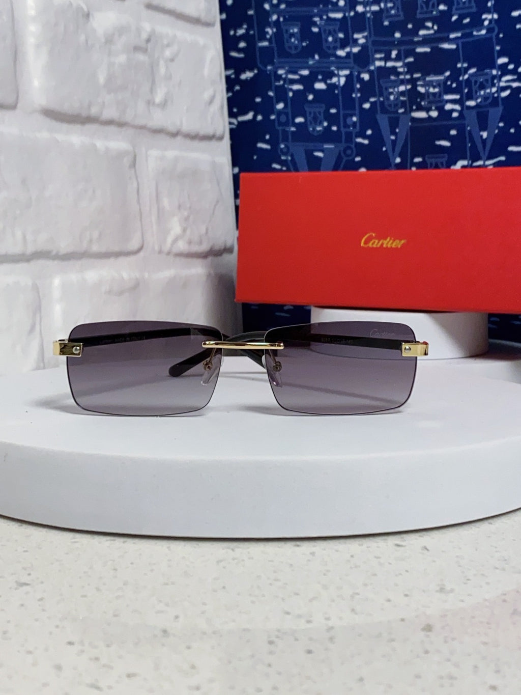Cartier Metal Fashion Silver Lens Sunglasses for Men & Women - 465899 - detail image 2