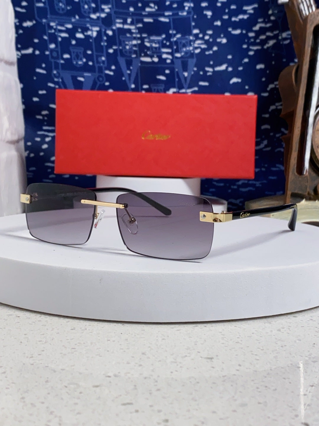 Cartier Metal Fashion Silver Lens Sunglasses for Men & Women - 465899
