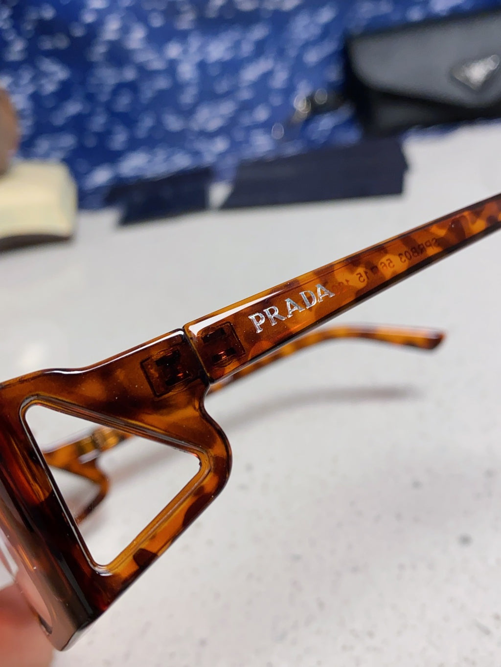 Prada SPRB03 Square Red Lens Sunglasses for Men & Women - 465713 - detail image 7