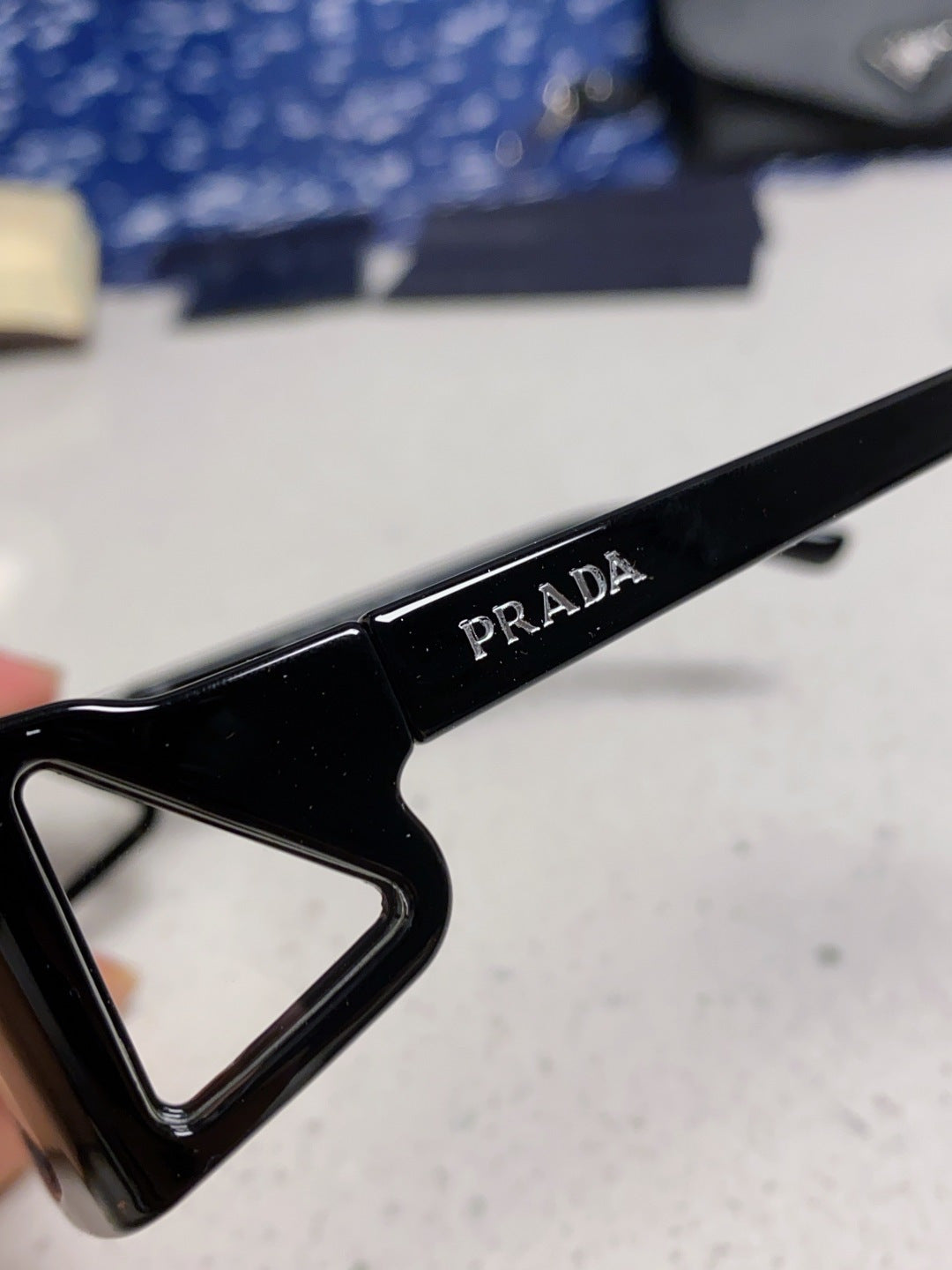 Prada SPRB03 Square Silver Lens Sunglasses for Men & Women - 465714 - detail image 6