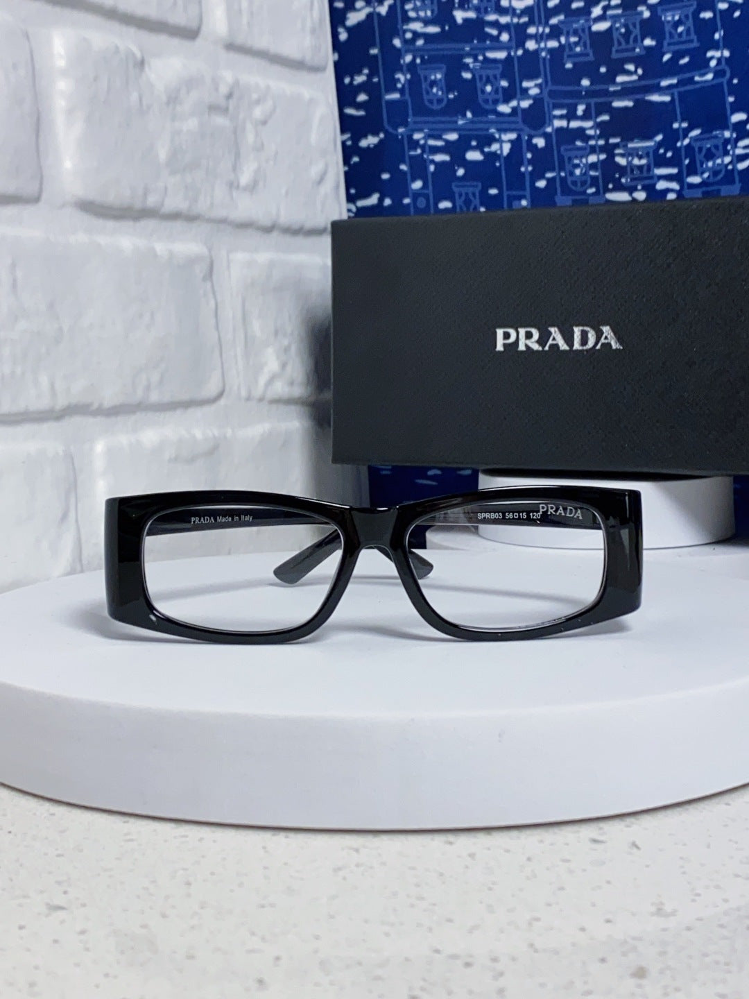 Prada SPRB03 Square Silver Lens Sunglasses for Men & Women - 465714