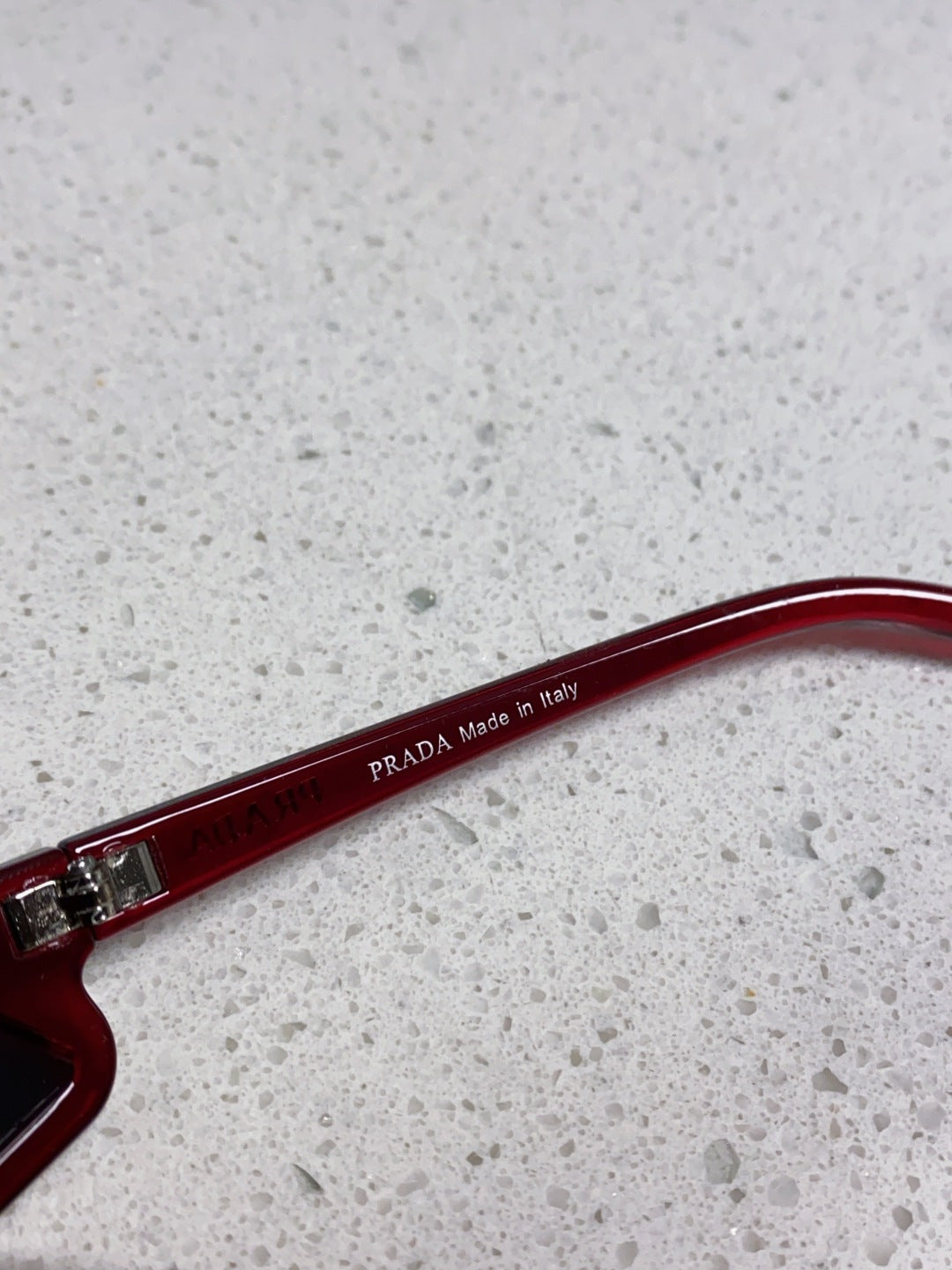 Prada SPRB03 Square Red Lens Sunglasses for Men & Women - detail image 8