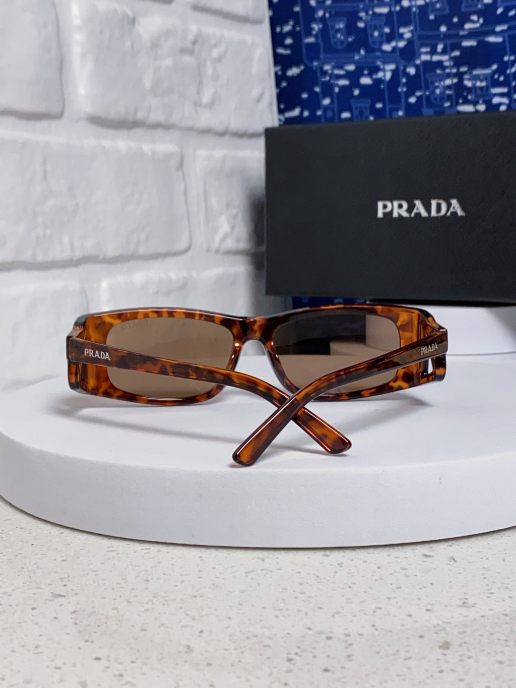 Prada SPRB03 Square Brown Lens Sunglasses for Men & Women - detail image 3