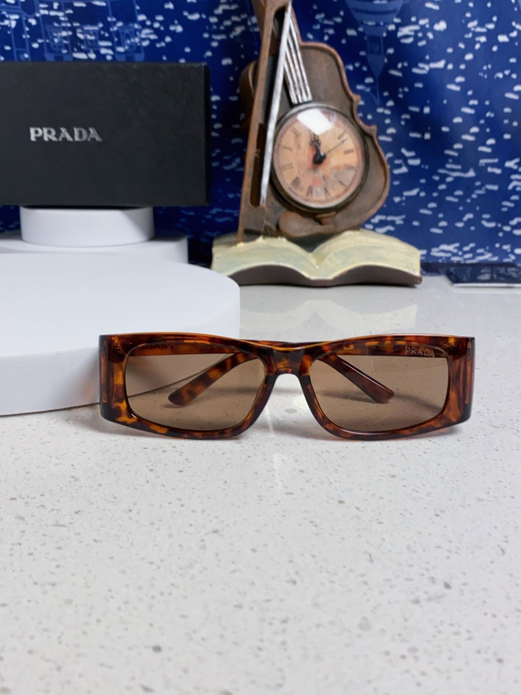Prada SPRB03 Square Brown Lens Sunglasses for Men & Women - detail image 9